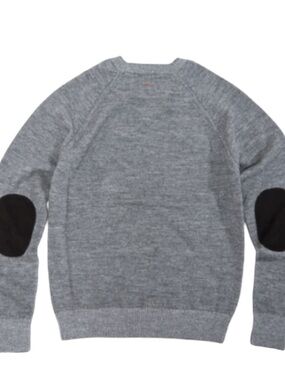 Apolis Men's Luxe Soft Alpaca Gray Sweater Black Elbow Patches Size XL EUC